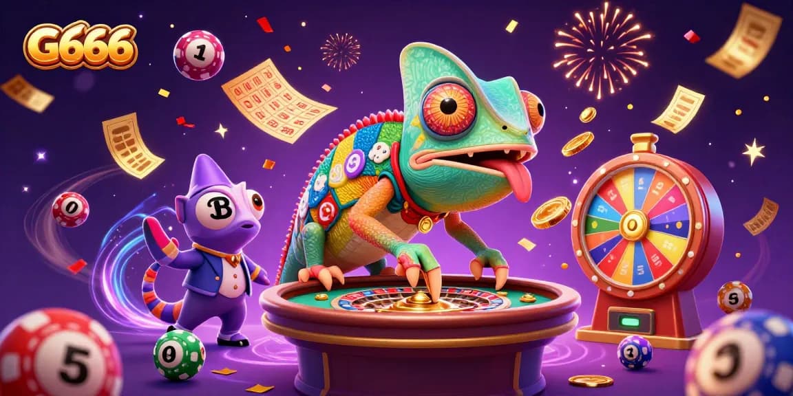 Engage in thrilling G666 gameplay as colorful elements celebrate a vibrant casino atmosphere.