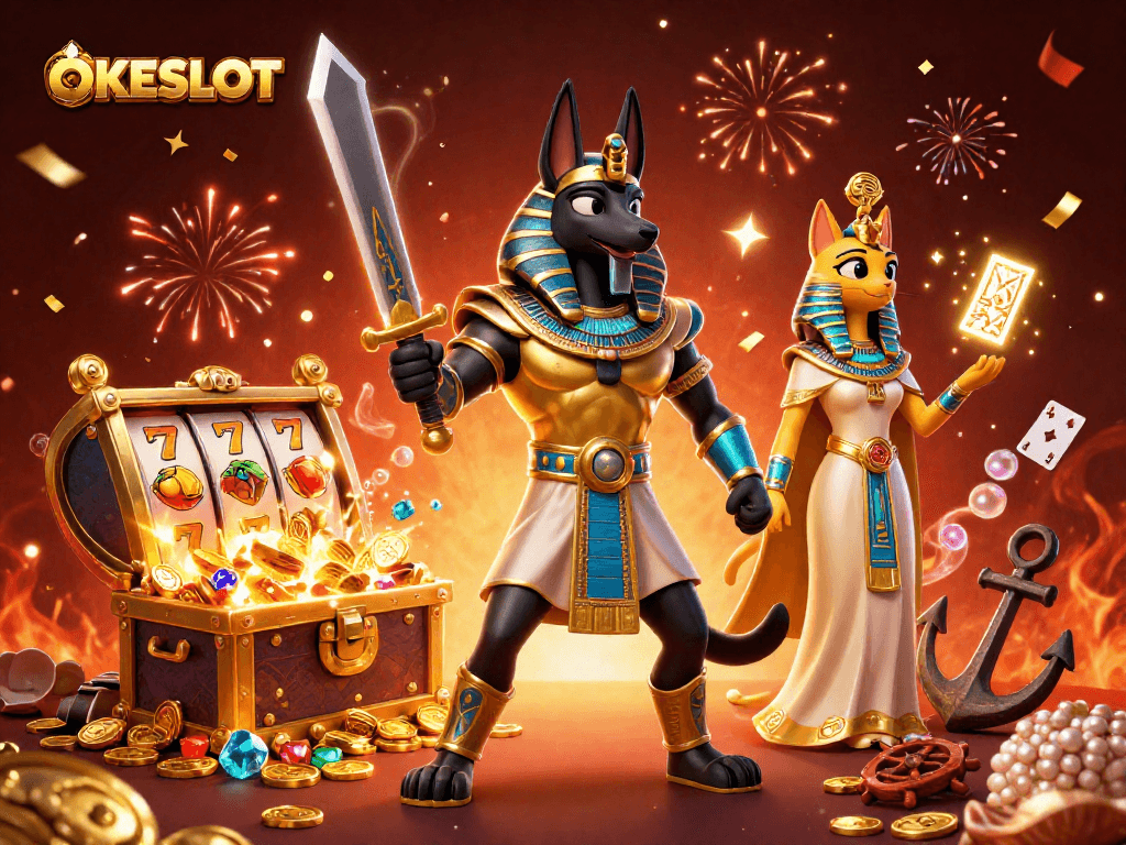 OKESLOT menghadirkan pengalaman bermain slot yang menakjubkan dengan karakter menarik di latar yang memukau.