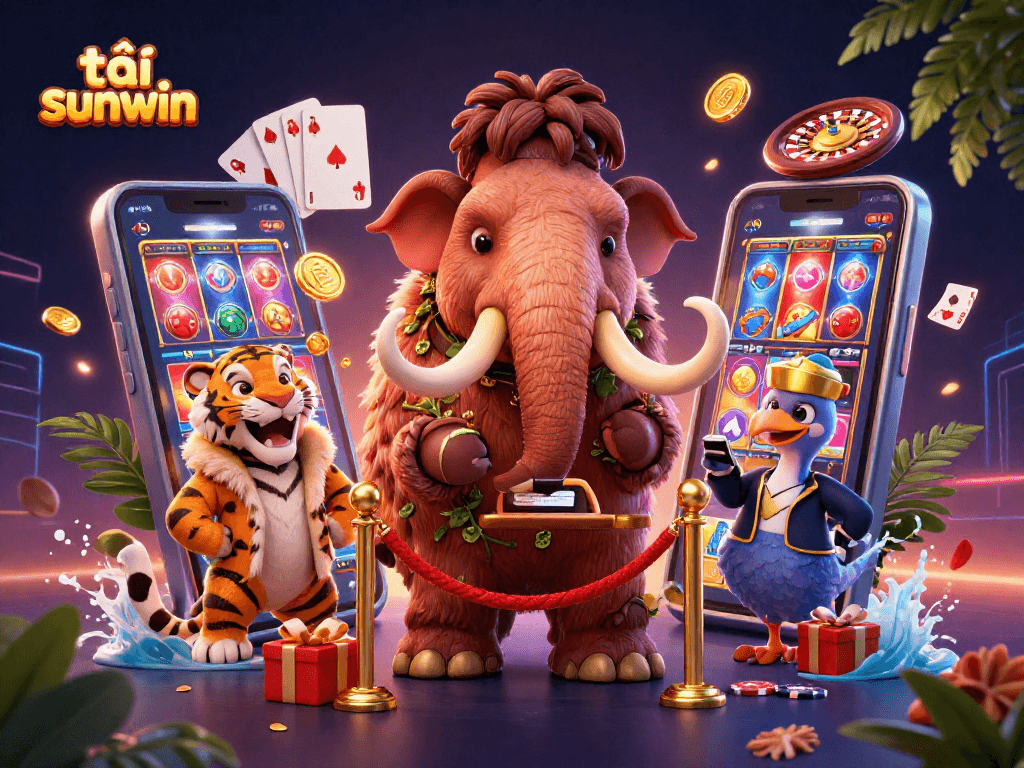 Experience thrilling gameplay with tải sunwin, featuring vibrant casino characters and dynamic gaming elements.