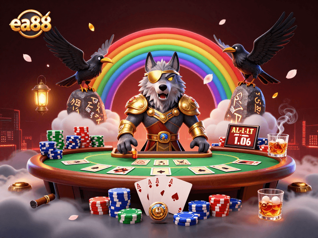 Engage with the thrill of ea88 at a vibrant Norse-inspired casino scene.