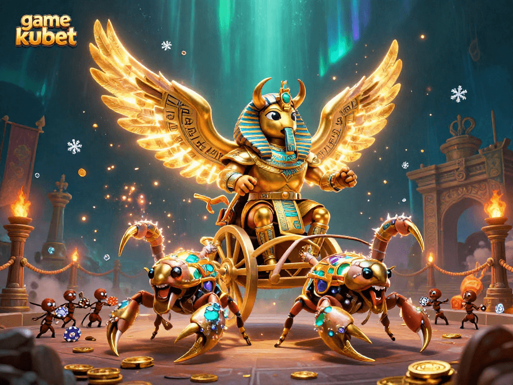 Engage with thrilling game kubet action in a dynamic, vibrant 3D casino illustration.