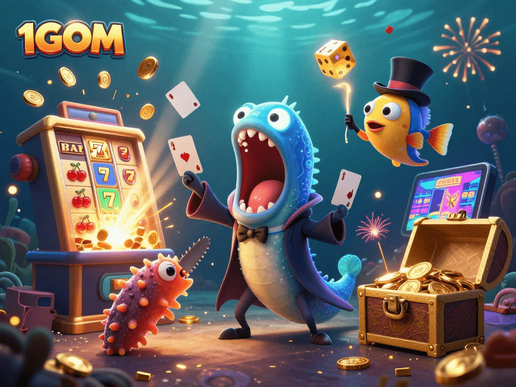 Experience thrilling wins at 1GOM with a vibrant underwater casino adventure.