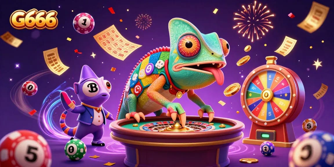 Engage in thrilling G666 gameplay as colorful elements celebrate a vibrant casino atmosphere.