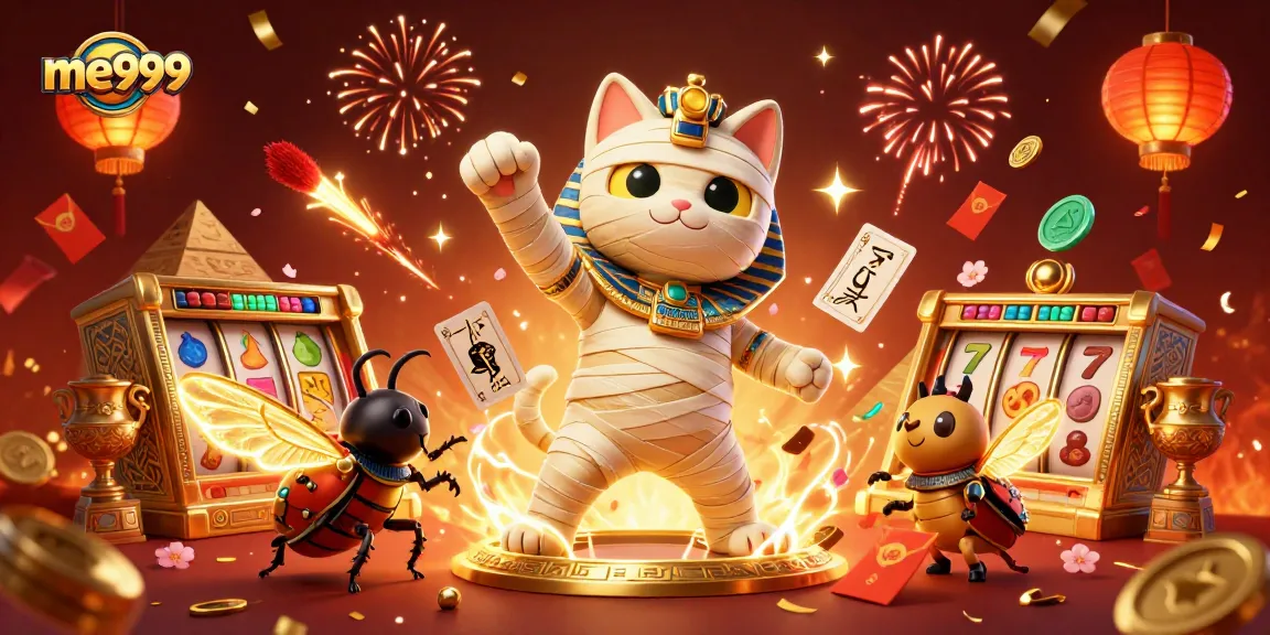 Spin the reels at me999 with thrilling Egyptian-themed casino games and colorful elements.
