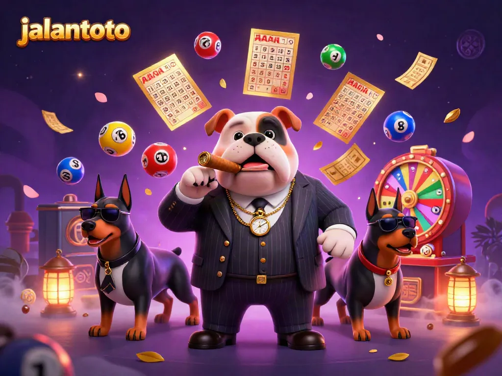 Experience thrilling gaming at Jalantoto with vibrant lottery elements and dynamic casino visuals.