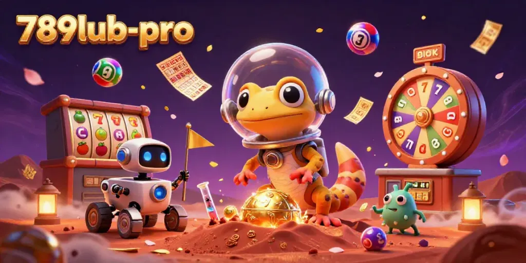 Engage with 789lub-pro's vibrant Martian casino adventure showcasing exciting games and visuals.