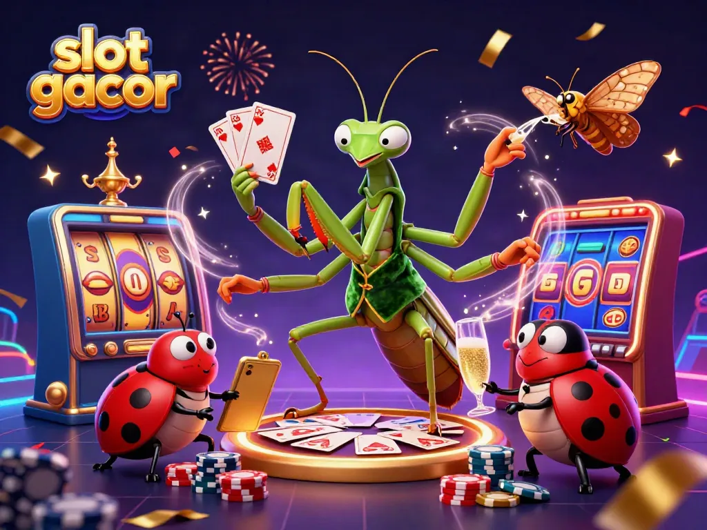 Enjoy slot gacor excitement with 3D characters in an engaging casino scene filled with vibrant elements.