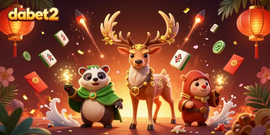 Experience thrilling gaming action at dabet2 with vibrant casino elements and enchanting characters.