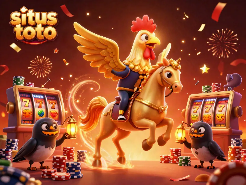 Gambarkan pengalaman bermain 'situs toto' dengan simbol menarik, slot, dan karakter yang meriah.