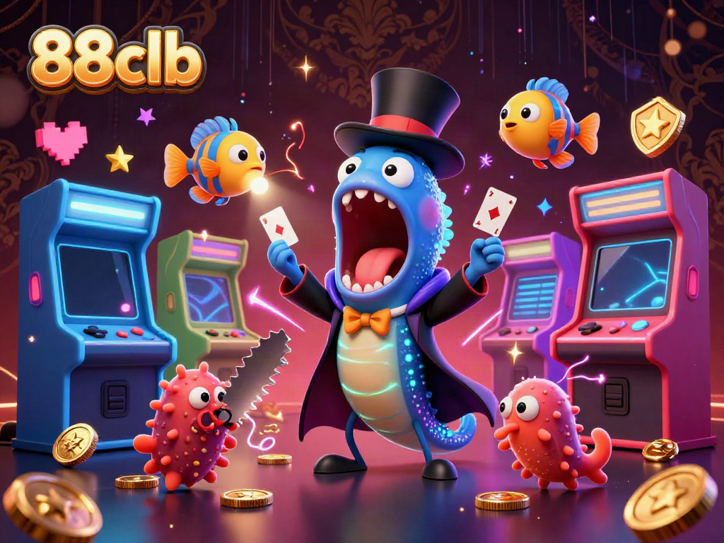 Engage in thrilling card tricks at 88clb's interactive underwater casino with vibrant game elements.