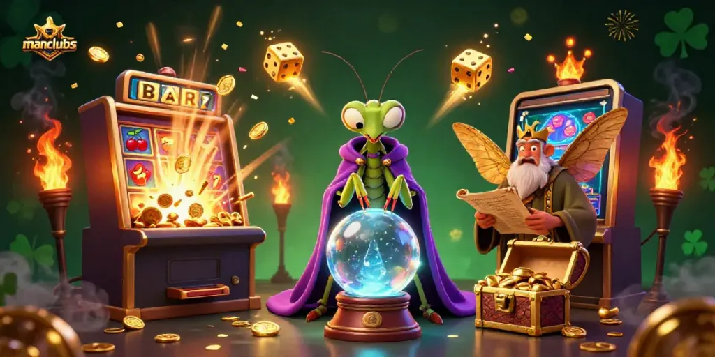 Engage with manclubs' thrilling casino adventure through mystical characters and vivid gaming elements.