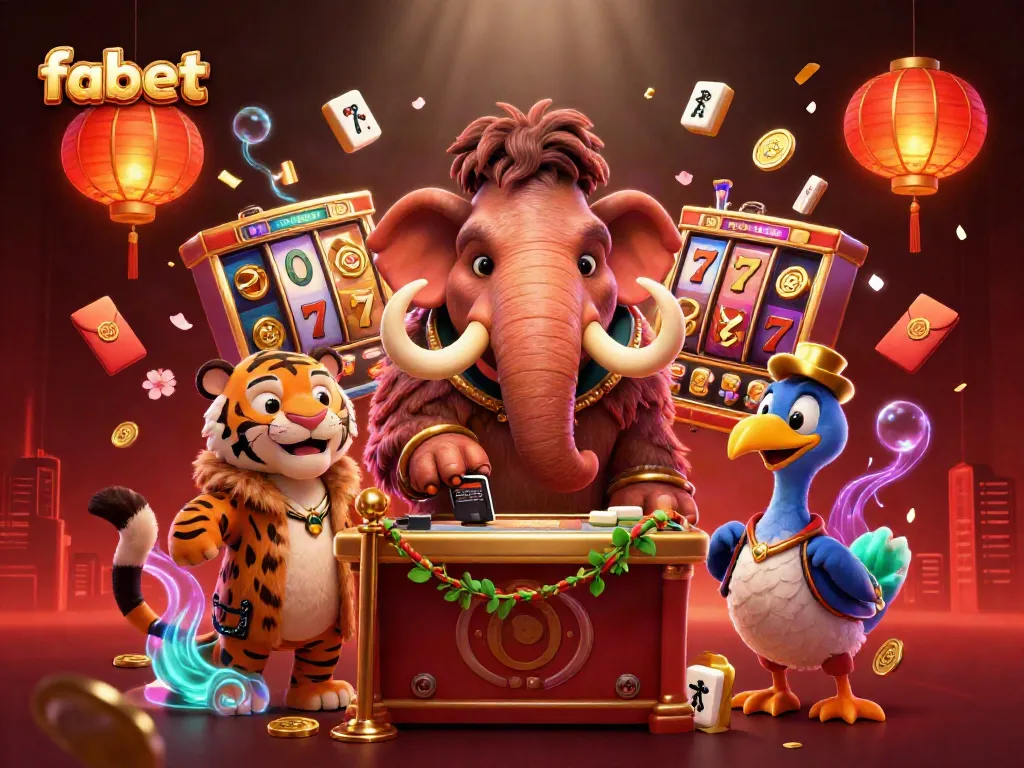 Experience vibrant casino fun at fabet with our exclusive 3D character illustration.