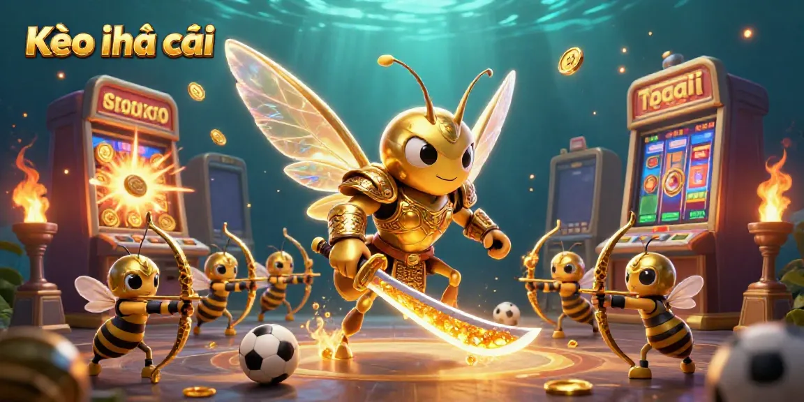 Engage with Kèo nhà cái dynamic betting scene showcasing a sports-themed illustration with vibrant characters and immersive casino elements.