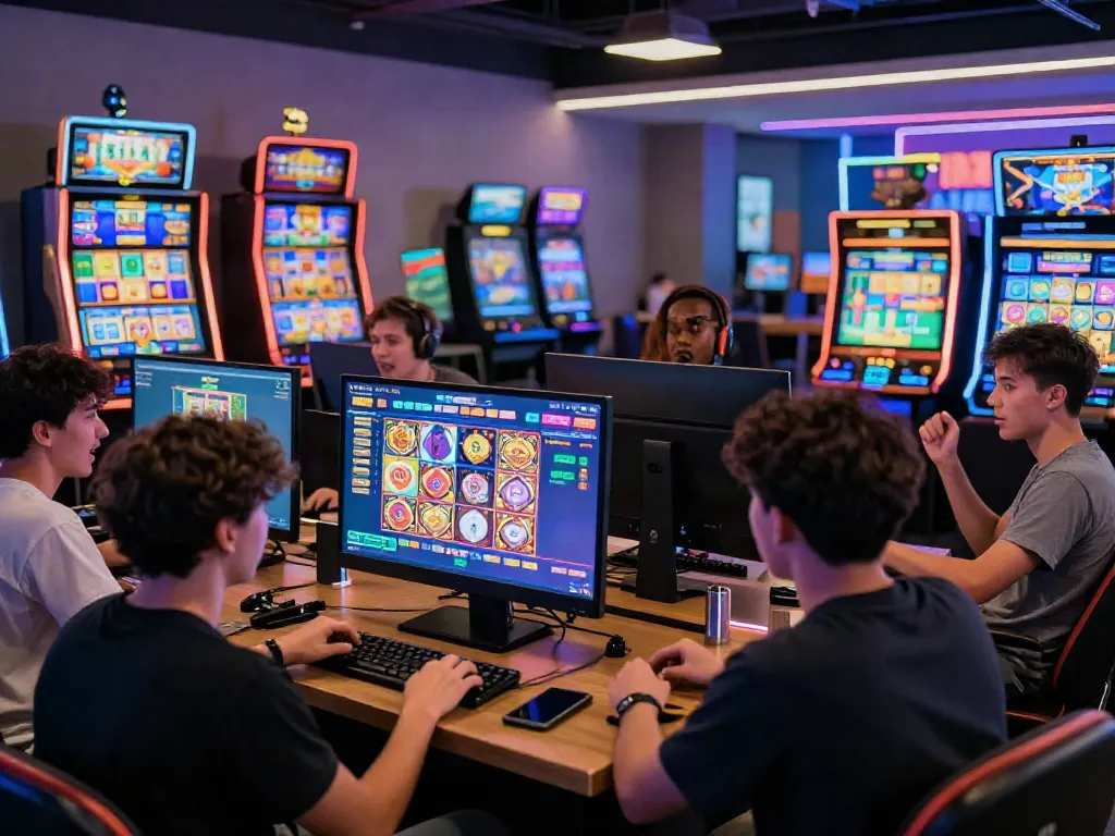 Engaged players enjoying slot88 on desktop and mobile with vibrant graphics.