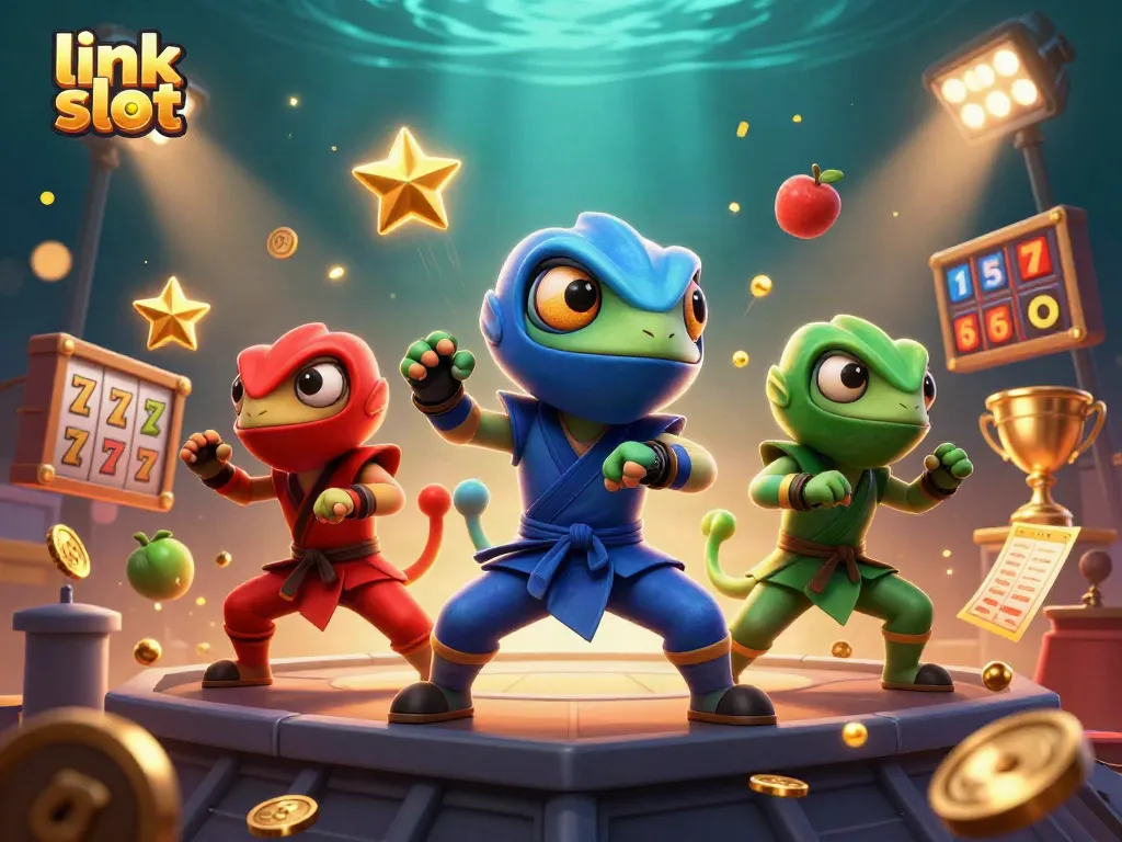 Engage in thrilling gameplay with link slots featuring vibrant chameleons and exciting casino elements.