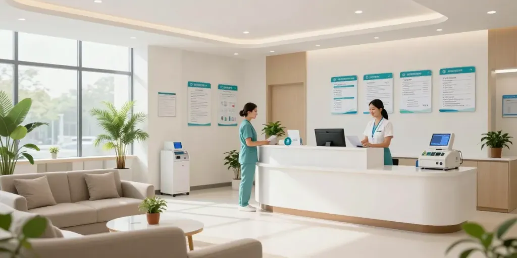 situs gacor healthcare services in a modern clinic with patient care.