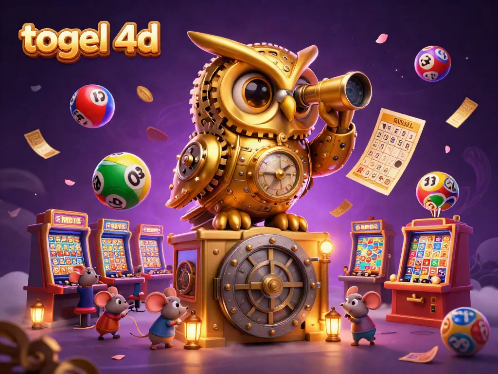 Temukan pengalaman menarik dalam togel 4d dengan karakter kasino dan bola lotere yang berwarna-warni.