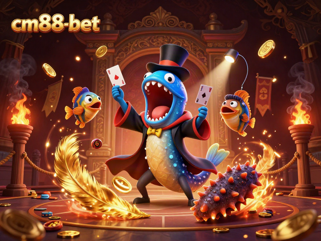 Engage in thrilling card tricks at cm88-bet with a magical underwater scene and vibrant 3D characters