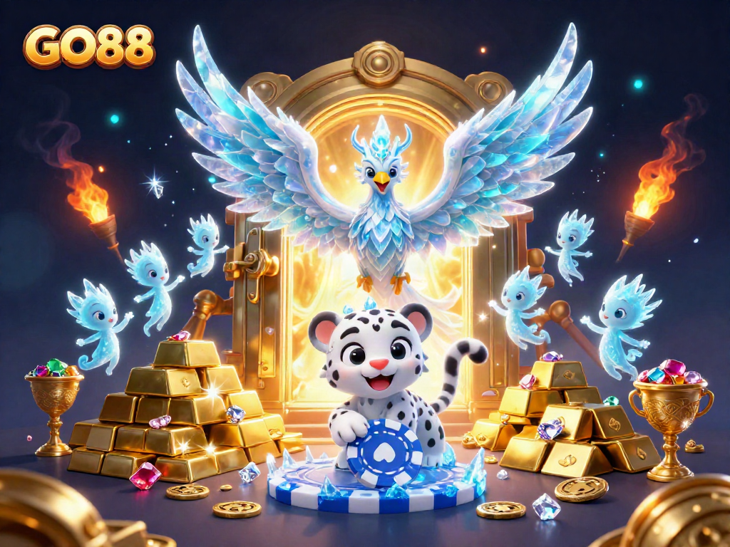 Engage with thrilling GO88 casino adventures featuring vibrant characters and sparkling treasures in a magical atmosphere.