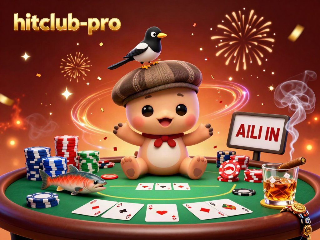 Engage with hitclub-pro through playful casino action featuring Nessie, poker elements, and vibrant energies.