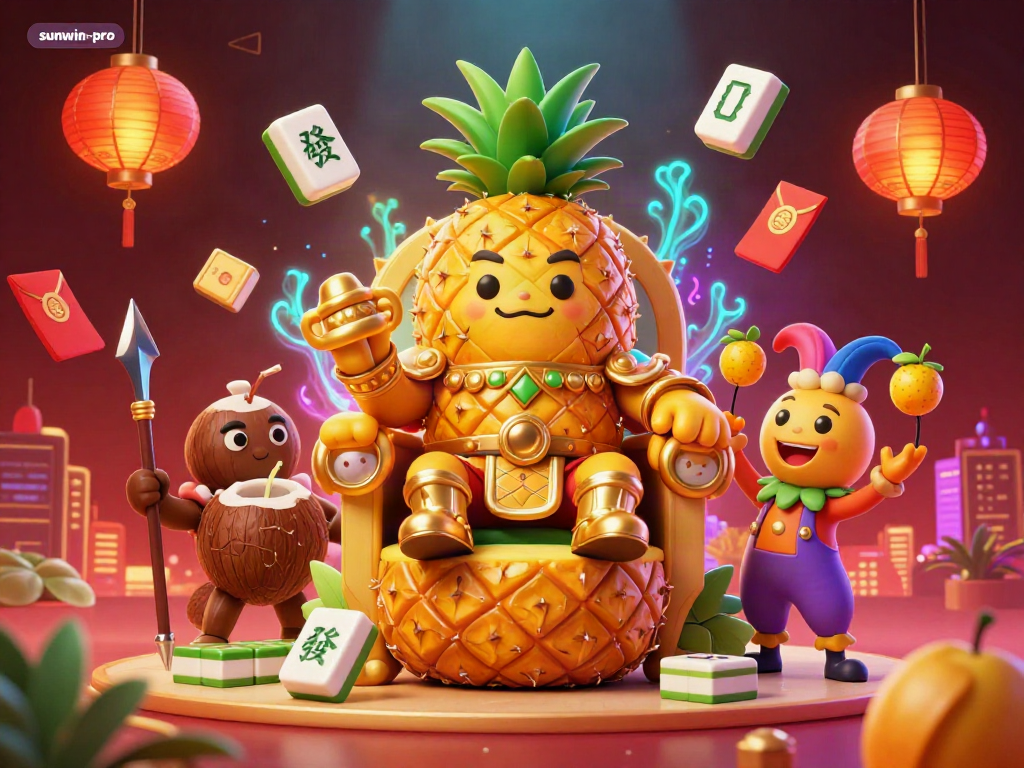 Engage in vibrant fun at sunwin-pro's lively beach casino illustration, showcasing rich gameplay elements.